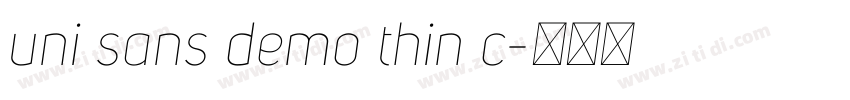 uni sans demo thin c字体转换